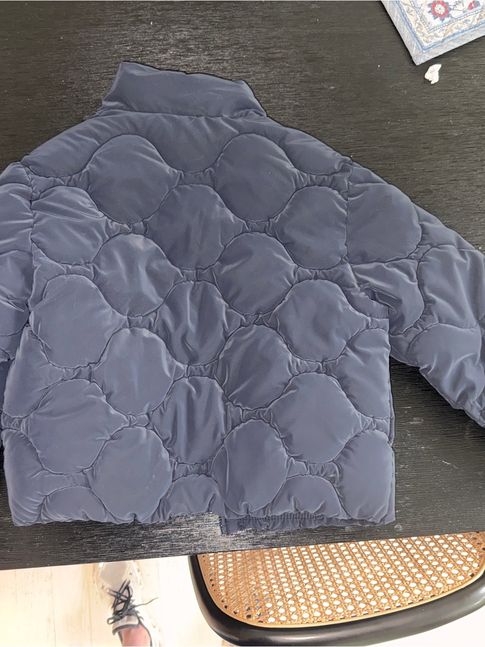 Zara Girls Quilted Navy Blue Puffer Jacket